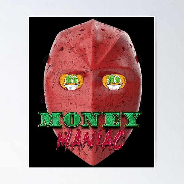 Item preview, Money Maniac Horror Hustle Streetwear Design designed and sold by StreetGlory.