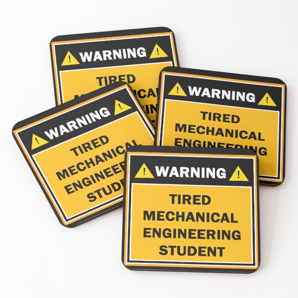 Item preview, Warning tired mechanical engineering student designed and sold by mejtstupor.