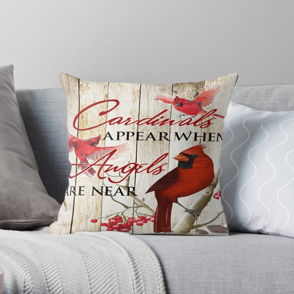 Cardinal Throw Pillow Cardinals Pillow Cardinals Fan Gear 