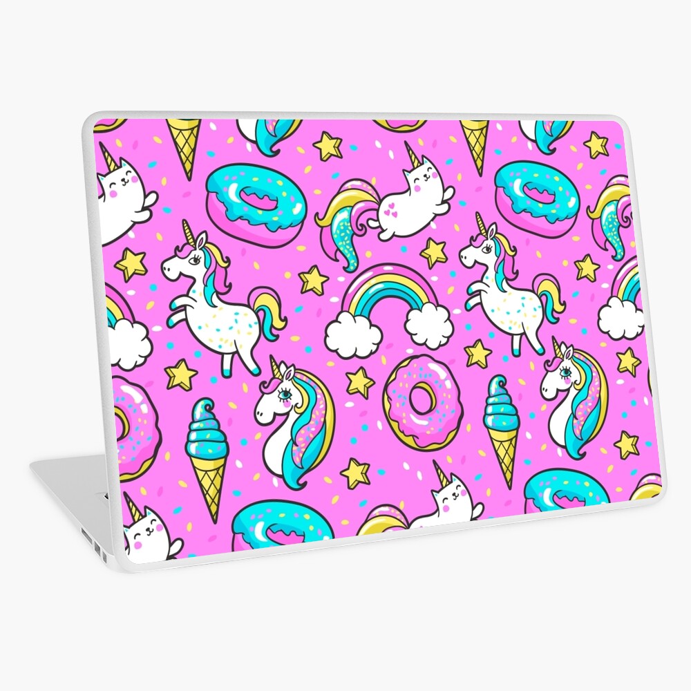 Unicorn & Ice Cream Pink Print Spiral Sketchbook