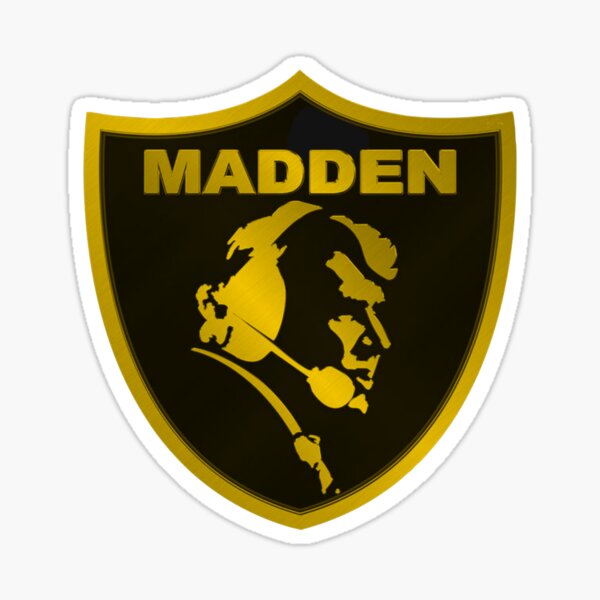 John Madden Football Las Vegas Raiders Hat, 2 Removable Metal