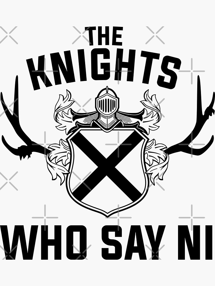 "The Knights Who Say Ni" Sticker for Sale by comicbookdude Redbubble