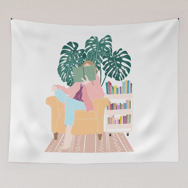 Item preview, TBR cart, Book Lover illustration designed and sold by Ana Moguš.