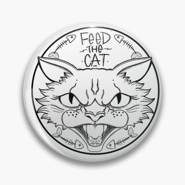 Item preview, Feed the Cat Black and White Ver. 1 Cartoon designed and sold by Jaimie C..