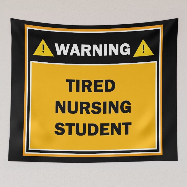 Item preview, Warning tired nursing student designed and sold by mejtstupor.