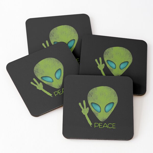 Item preview, Alien Peace Cool Funny Cute UFO designed and sold by shannange.