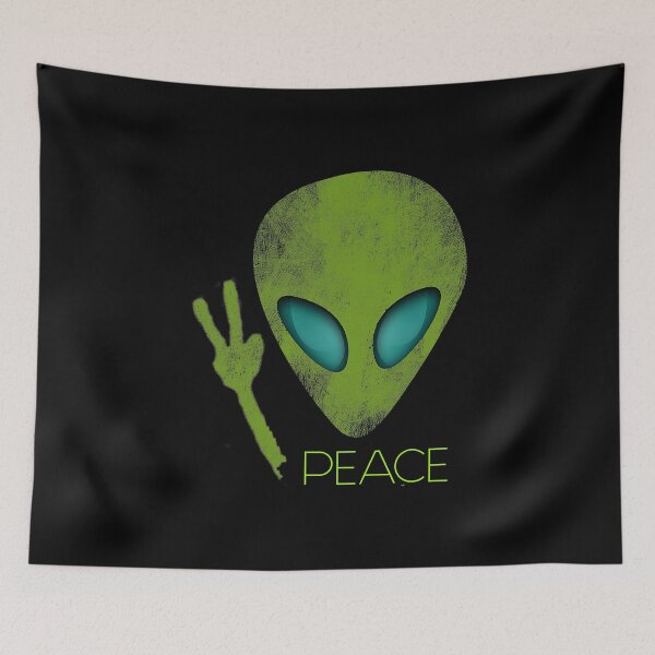 Item preview, Alien Peace Cool Funny Cute UFO designed and sold by shannange.