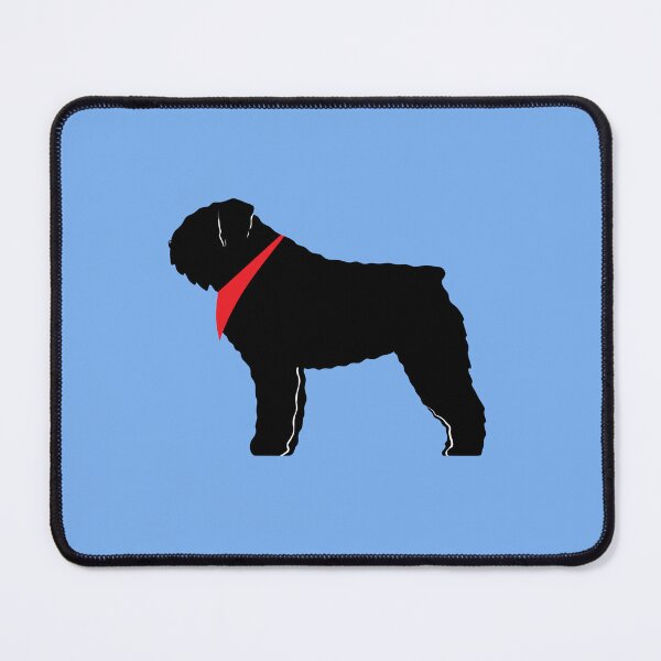 Item preview, Bouvier De Flanders Dog, Bouv with Bandana on blue designed and sold by blackdogshop.