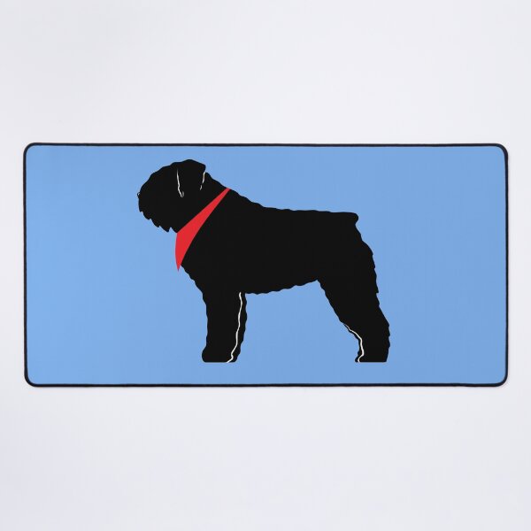 Item preview, Bouvier De Flanders Dog, Bouv with Bandana on blue designed and sold by blackdogshop.