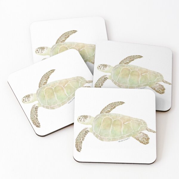 Item preview, Hawksbill Sea Turtle - Tortuga Carey - Watercolor designed and sold by solcaribearts.
