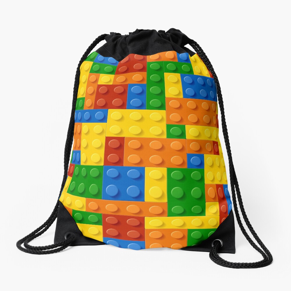 Building Blocks Construction Brick Drawstring Bag