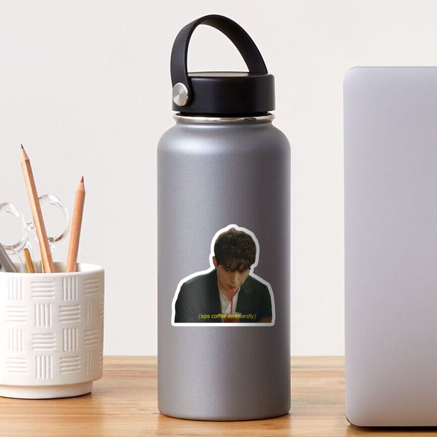 Grim Reaper and His Coffee Sticker