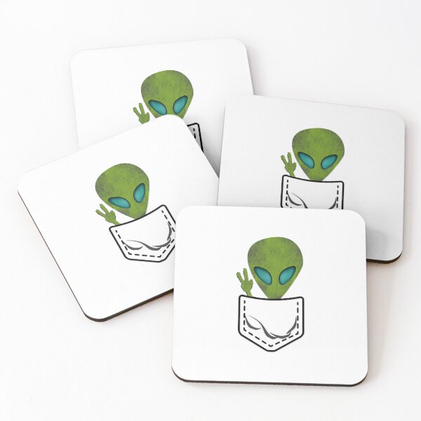 Item preview, Alien Pocket Cool Funny Cute Peace UFO designed and sold by shannange.