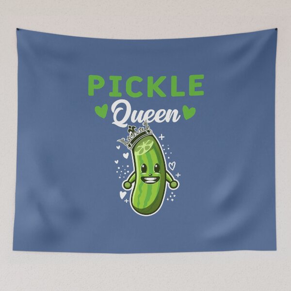 Item preview, Pickle Queen Cute Funny Cartoon Vegan Vegetarian Plant Cool designed and sold by raretshirtsuk.