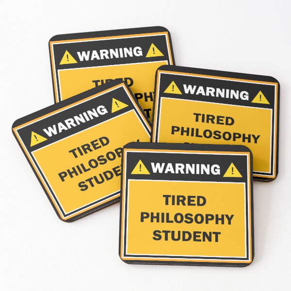 Item preview, Warning tired philosophy student designed and sold by mejtstupor.