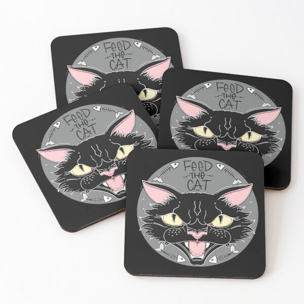 Item preview, Feed the Cat Version 2 Cartoon Cat Color designed and sold by Jaimie C..
