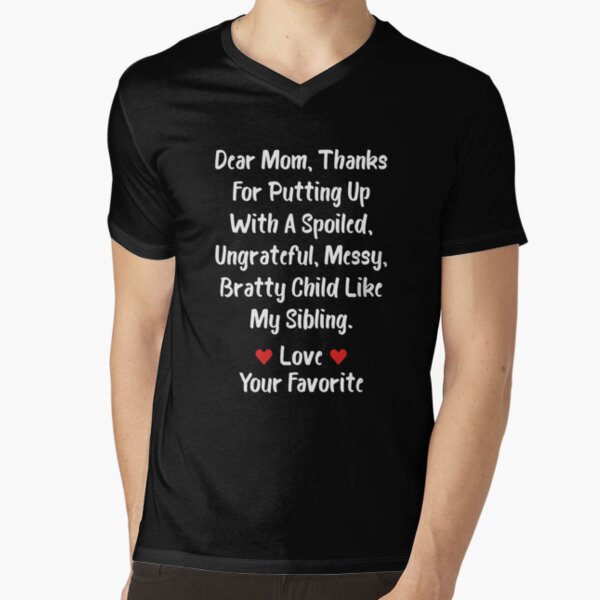 Dear Mom Thanks for Putting Up with A Spoiled Funny Apron by BeeGeeTees