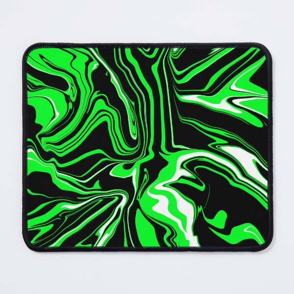 Aperçu de l'œuvre Fondant abstrait vert lime, noir et blanc créée et vendue par WildNClassyFun.