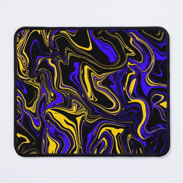 Aperçu de l'œuvre Déversement de pétrole jaune bleu et noir créée et vendue par WildNClassyFun.