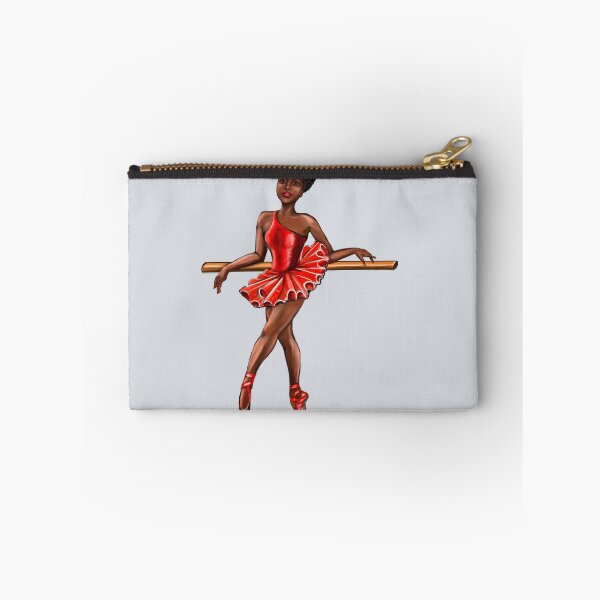 Item preview, Ballet in red pointe shoes - African American ballerina taking a break  brown skin ballerina ballet dance designed and sold by Artonmytee.