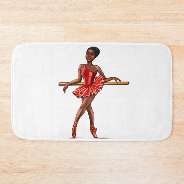 Item preview, Ballet in red pointe shoes - African American ballerina taking a break  brown skin ballerina ballet dance designed and sold by Artonmytee.
