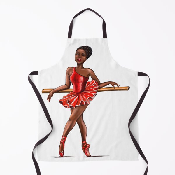 Item preview, Ballet in red pointe shoes - African American ballerina taking a break brown skin ballerina ballet dance designed and sold by Artonmytee.