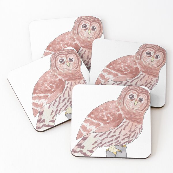 Item preview, Barred Owl bird species watercolor art designed and sold by TheWaterBirds.