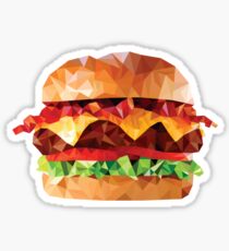 Geometric Bacon Cheeseburger Sticker