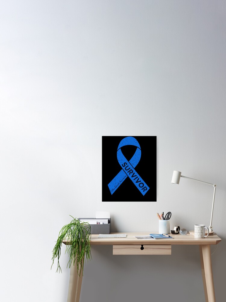 Colon Cancer Survivor Gift Blue Ribbon Colon Cancer Awareness