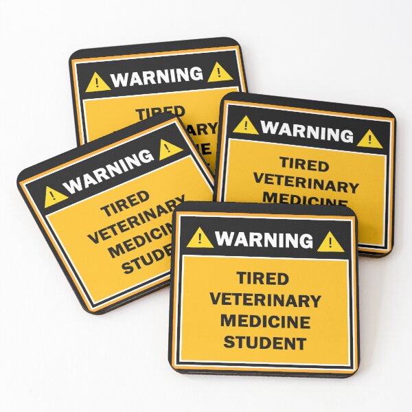 Item preview, Warning tired veterinary medicine student designed and sold by mejtstupor.