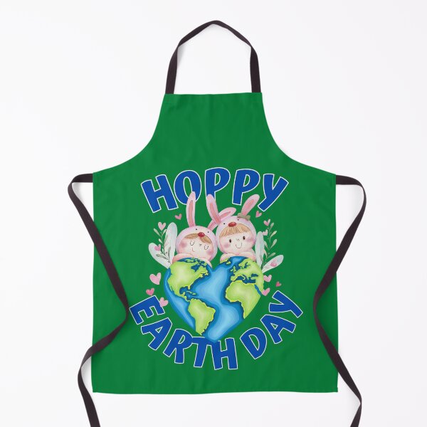 Item preview, Hoppy Earth Day/ Heart Earth With Bunnies / Earth Day Rabbit Pun designed and sold by Designs By YL.