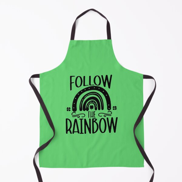 Item preview, Follow The Rainbow, Saint Patricks Rainbow Pin Button, Lucky Four Leaf clover T-shirt and Mug designed and sold by Eddyed.