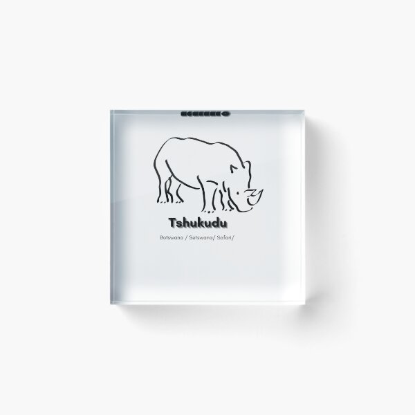 Item preview, Rhino in Botswana language ''Setswana'' Tshukudu designed and sold by MphoLekula.