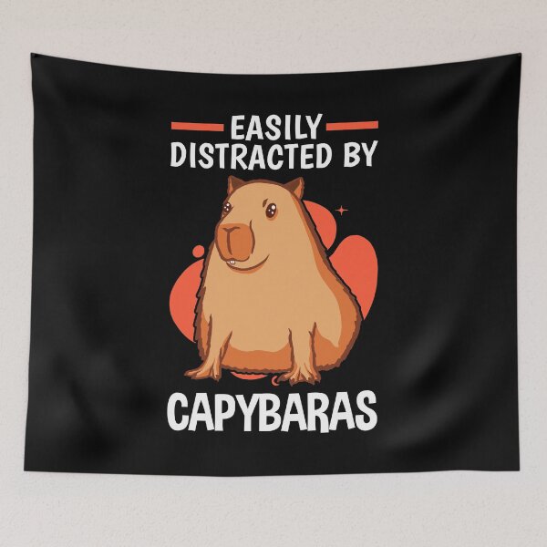 Item preview, Distracted by Capybara South America Capybara designed and sold by madgrfx.