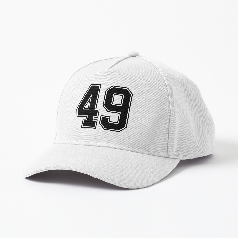 Number 49 lucky sports jersey forty nine Sticker for Sale by HeavyStyle