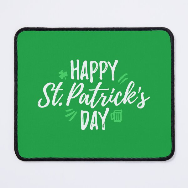 Item preview, Happy Saint Patricks Day 17 March, Green Luck Rainbow Pin Button, Funny Shenanigans Celebration T-shirt and Mug designed and sold by Eddyed.