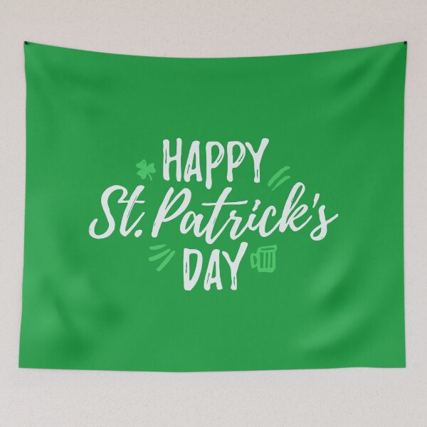 Item preview, Happy Saint Patricks Day 17 March, Green Luck Rainbow Pin Button, Funny Shenanigans Celebration T-shirt and Mug designed and sold by Eddyed.