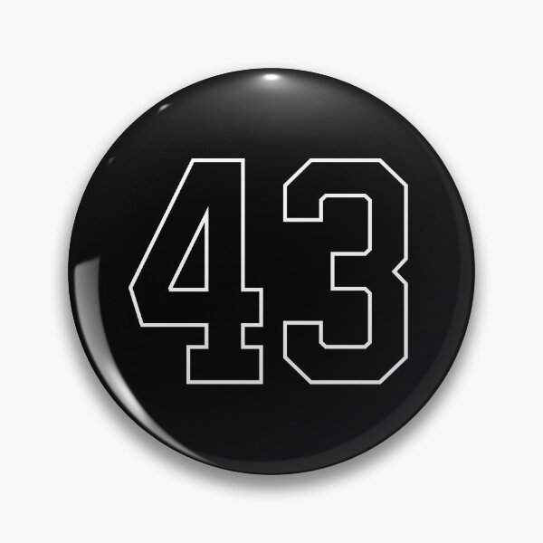 Item preview, Black Number 43 lucky sports jersey forty three designed and sold by HeavyStyle.