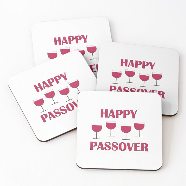 Item preview, Happy Passover - four wine glasses - Jewish holiday designed and sold by Inspirationmotivation.