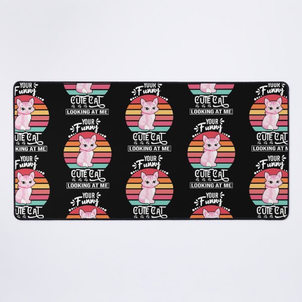 Item preview, Your Funny Cute Cat Looking At Me Funny Cat Lovers Gift Cute Quote Colorful Sunset Cat Design designed and sold by pedrored369.