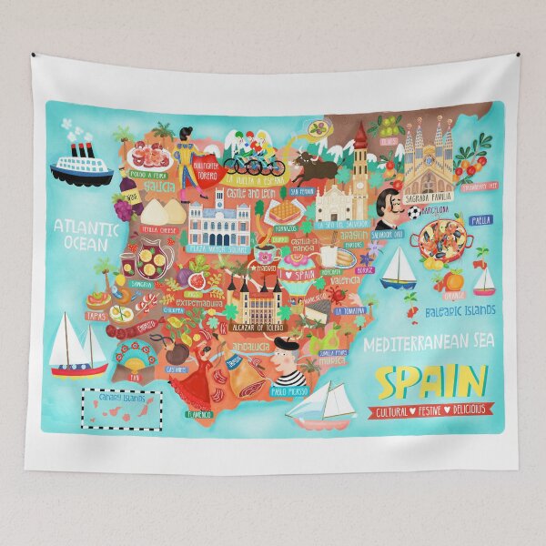 Item preview, Map of Spain designed and sold by livillustration.