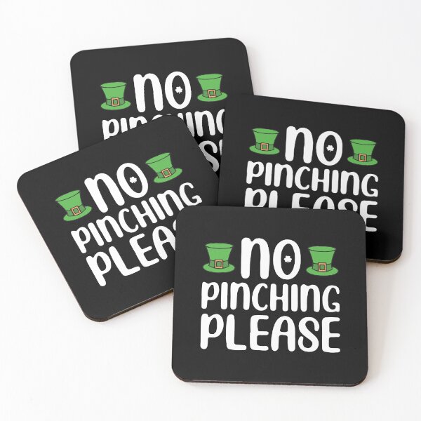 Item preview, No Pinching Please, Saint Patricks Day Gnome, leprechaun shamrock T-shirt and Pin button designed and sold by Eddyed.