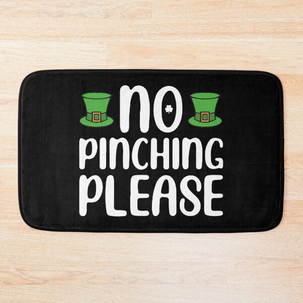 Item preview, No Pinching Please, Saint Patricks Day Gnome, leprechaun shamrock T-shirt and Pin button designed and sold by Eddyed.