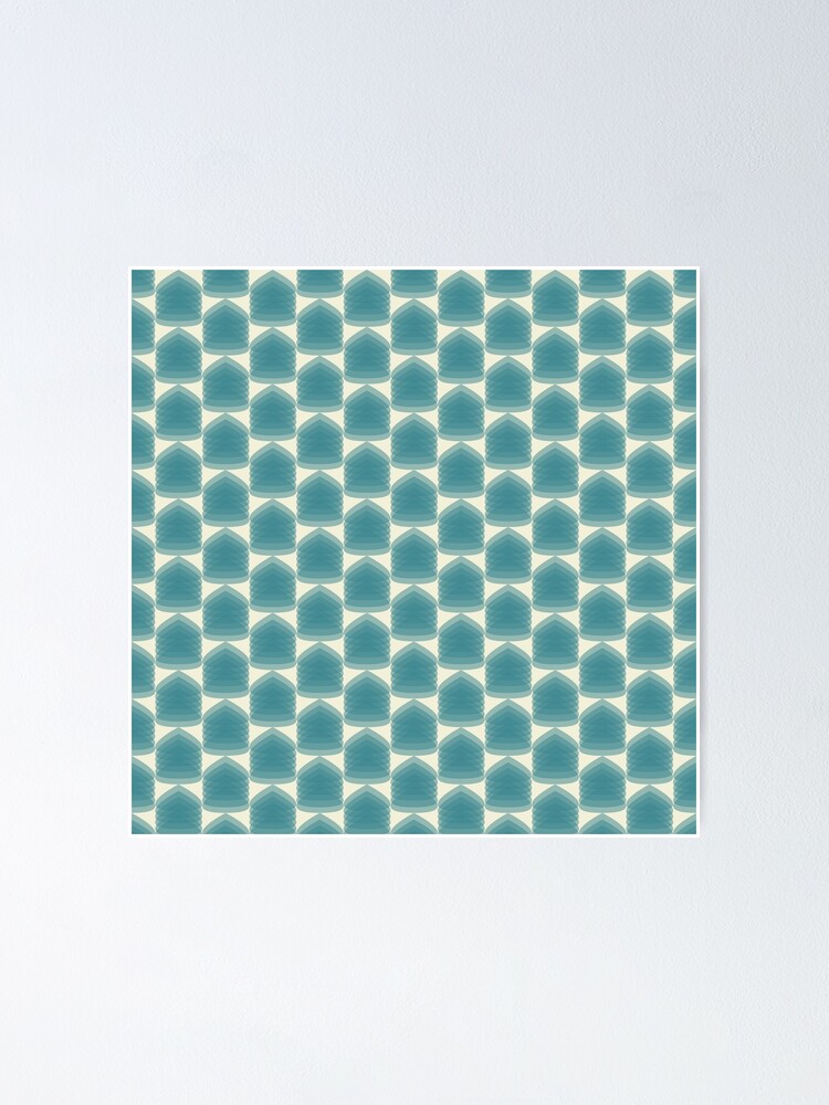 Thumbnail 1 of 3, Poster, Green Triangles Pattern designed and sold by Grecia99.