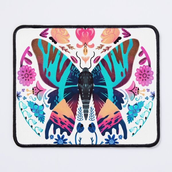 Item preview, Madagascan Sunset Moth and Vibrant Flowers designed and sold by narwhalwall.
