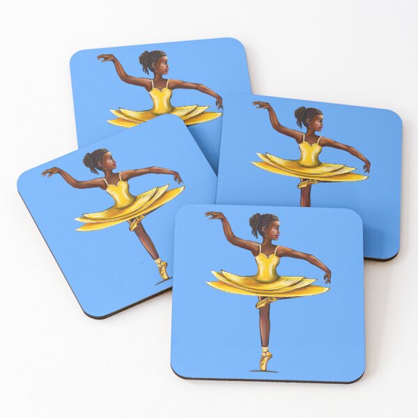 Item preview, Dance Ballet, African American ballerina dancing in red pointe shoes -black ballerina  - brown skin black women - ballerina designed and sold by Artonmytee.