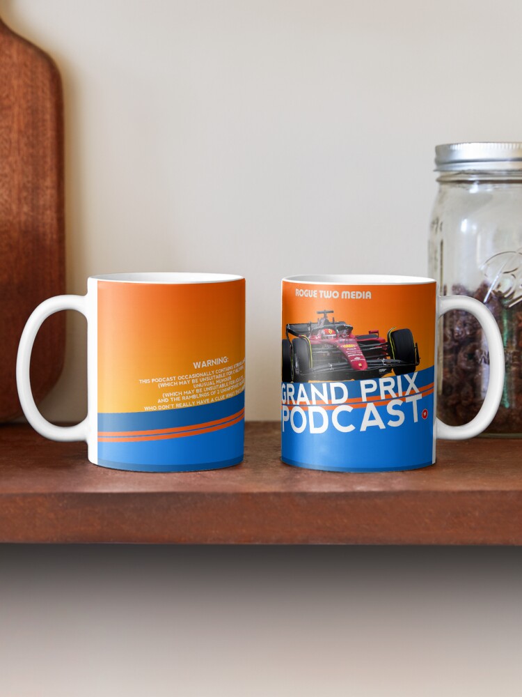 Coffee Mug, Grand Prix Podcast Mug 2022 designed and sold by Elton McManus