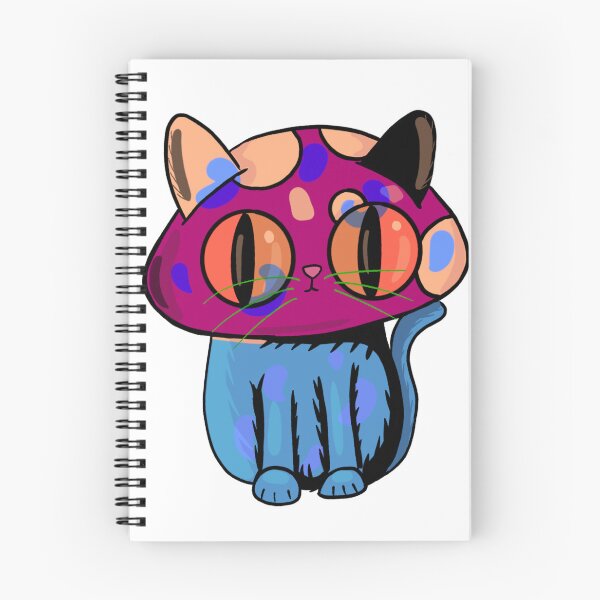 Item preview, Pink and blue mushroom cat designed and sold by Colonels  Basement.