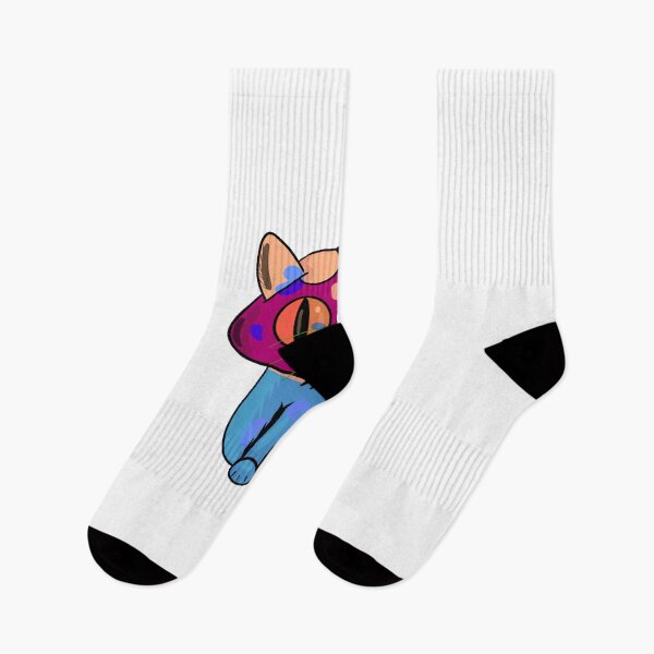 Item preview, Pink and blue mushroom cat designed and sold by Colonels  Basement.
