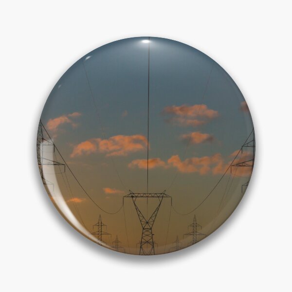 Item preview, Electricity transmission tower sunset view designed and sold by EngineersArt.